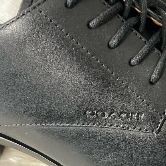 Coach Men's Derby BLACK leather Size 8, NWOB - Picture 2 of 6